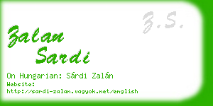 zalan sardi business card